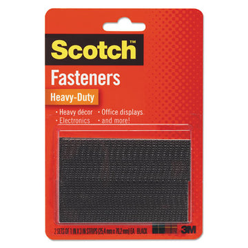 Scotch® Heavy-duty All-weather Fasteners, 1" X 3", Black, 2-pack freeshipping - TVN Wholesale